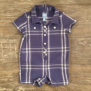 Baby Gap Shortall Plaid Romper - 6-12mo